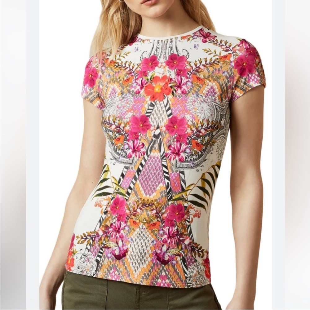 Ted Baker London Floral Print Women's Top Size 10